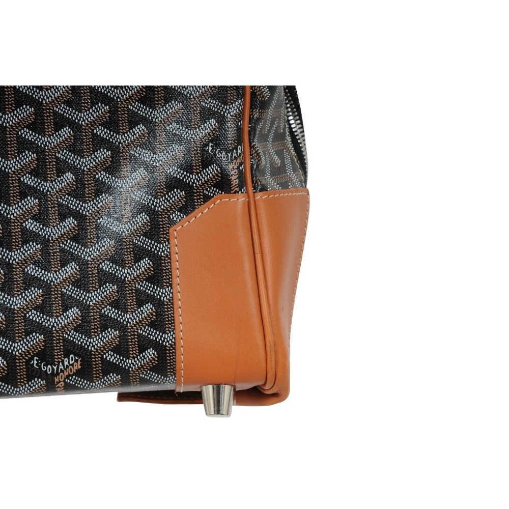 Goyard Porte Habit Garment Bag Black Brown Leather Travel Carry On Crossbody - Picture 5 of 16